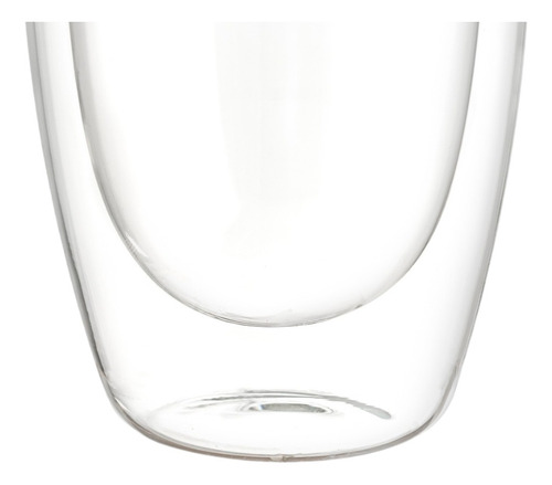Set 2 Vasos Doble Pared Termico Multiusos Vidrio 450ml Color Transparente