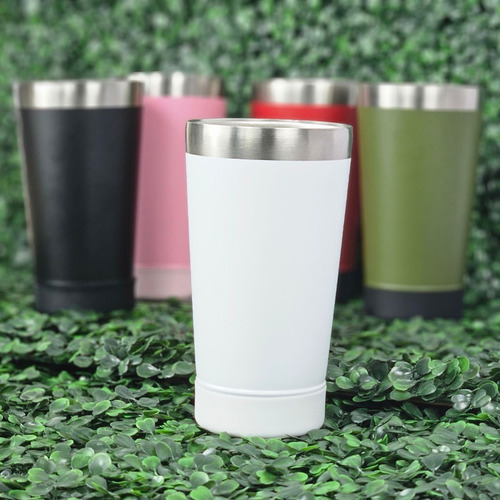 Copo Térmico Inox 473ml Com Base De Silicone E Tampa Abridor