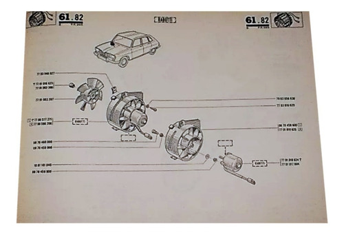 Catalogo De Piezas Renault 16 - Repuestos Y Accesorios