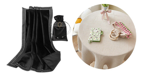 Accesorios De Juegos De Mesa Dowsing Mantel Con Negro