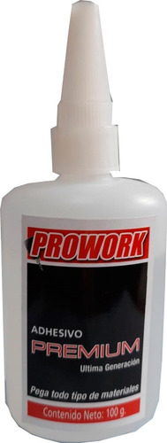 Adhesivo Cianocrilato Instantáneo 100gr Pegamento Premium Color Transparente