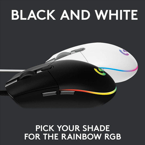Mouse Gamer Logitech G102 Light Sync Rgb 6 Botones Blanco