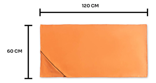 Toalha Microfibra Secagem Rápida 1,20mx60cm Ziper Tryde Lara