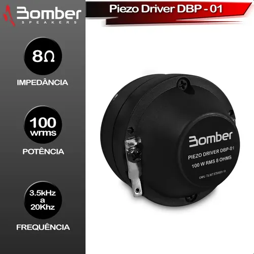 Som Driver Draive Corneta Cone Bomber Dbp-01 100w Rms 8 Ohms