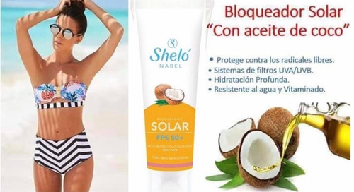 Crema Depiladora Piel Sencible + Bloqueador Solar De Coco Sh