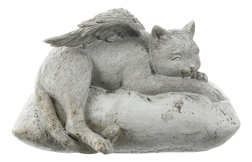 Memorial Cat Angel Cat Con Oficina Conmemorativa De Resina