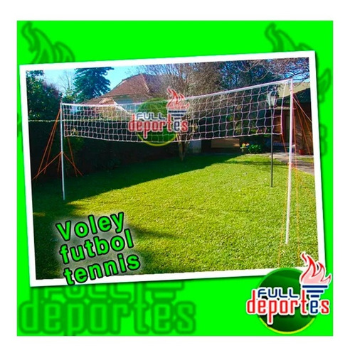 Imagen 3 de 3 de Cancha Voley Futbol Tenis C/ Red Tensor Estacas Envío Gratis