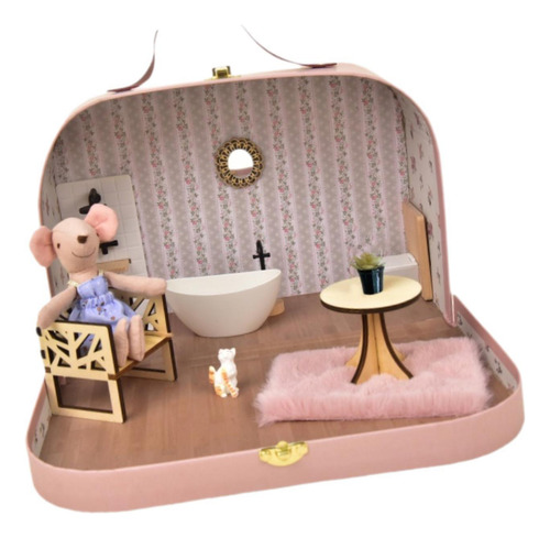 Conjunto De Banheiro De Casa De Bonecas, Banheiro De Casa De