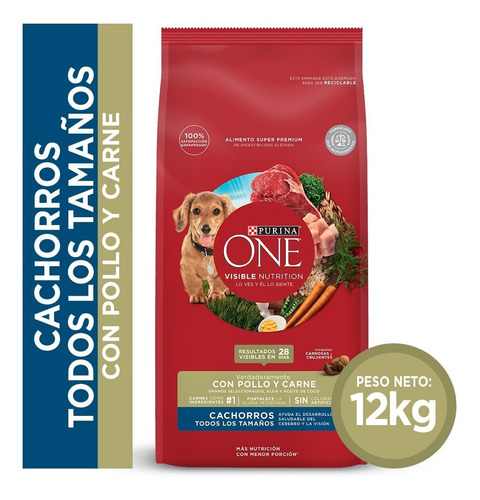 Alimento Seco Perro Purina® One® Cachorro Pollo Y Carne 12kg