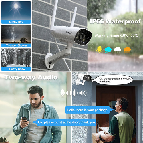 Camara De Seguridad Hd Ip Srihome 4mp Exterior/interior