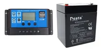 Comprar Kit Controlador De Carga Panel Solar Pwm 20a Mas Bateria 5ah