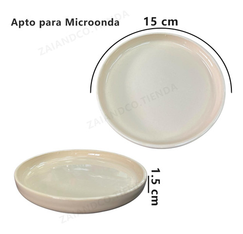 Tazon Multifuncion Ceramica Vintage Canela 550ml + Plato Gris Azulado