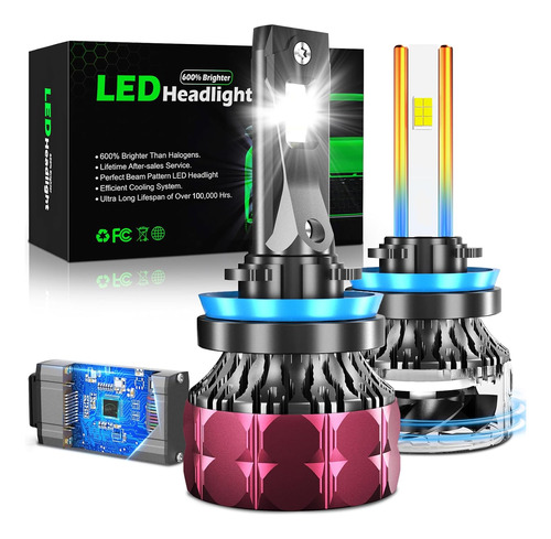 Bombillas Led H11/h9/h8 Mejoradas Para Faros Delanteros Con 