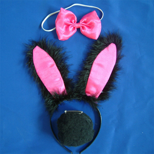 Diadema Con Forma De Oreja De Conejo, Cola Y Pajarita Para H