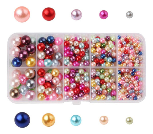 1000x Coloridas Cuentas De Perlas Artificiales Vívidas