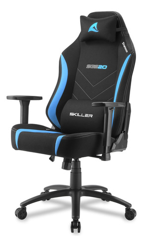 Silla Gamer Sharkoon Skiller Sgs20 Fabric Tela Negra-azul 