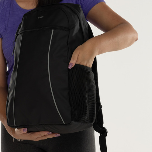 Mochila Oxer Lumi Refletiva Cor Preto/prata