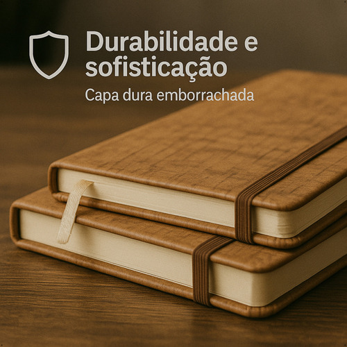 Kit 2 Caderneta Sem Pauta Anotação Sketchbook Tipo Moleskine Cortiça