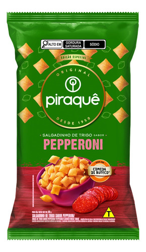 Salgadinho de Trigo Piraquê Comida di Buteco pepperoni 50 g