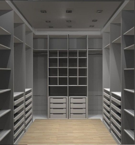 Closet Planejado + Plano De Corte + Imagem Realista