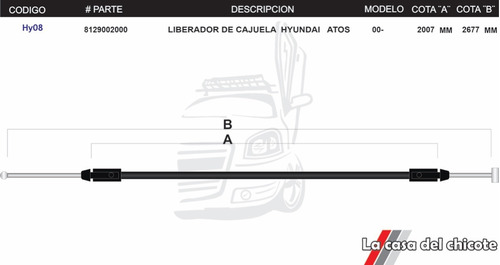 Chicote Liberador De Cajuela Hyundai Atos 2000