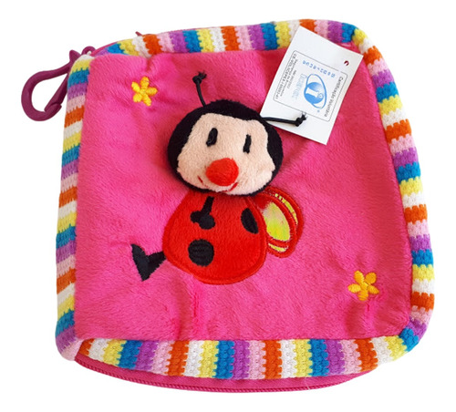 Porta Cd/dvd De Pelúcia Infantil Joaninha Rosa