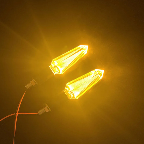 4pz Direccionales Led Moto Ambar Drl D14 Diamante Optica