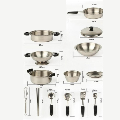 Juego De Ollas Y Sartenes De Cocina De Acero Inoxidable Con