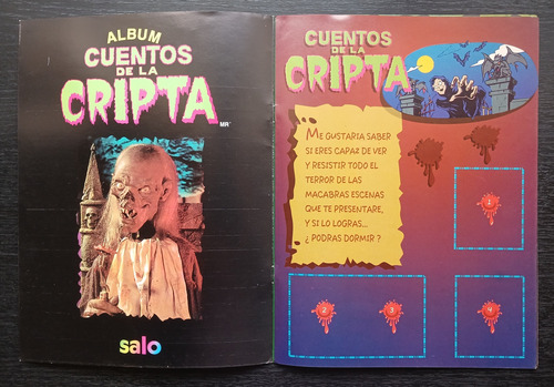 Álbum Cuentos De La Cripta Vacío Más 25 Sobres Cerrados Año 1997 - Salo - Colección Muy Difícil De Conseguir - Único Pack