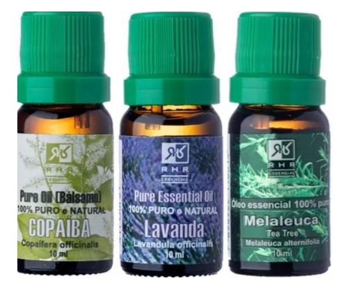 Kit Óleos Essenciais De Copaíba, Lavanda E Melaleuca