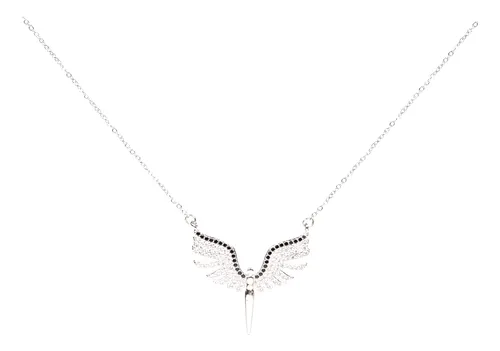 comprar Collar Dije Angel Con Alas Gargantilla Alas Dije Circonios