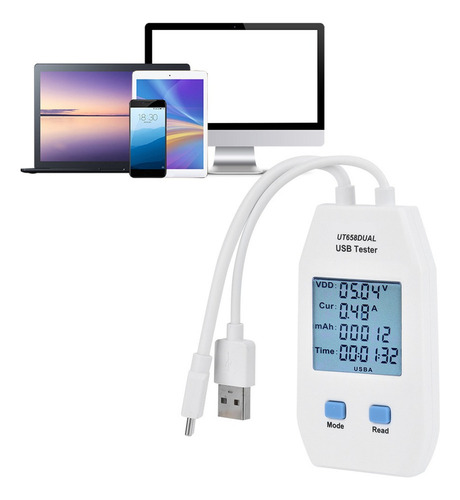 Uni-t Lcd Usb Tester Detector Digital Voltímetro Amperímetro
