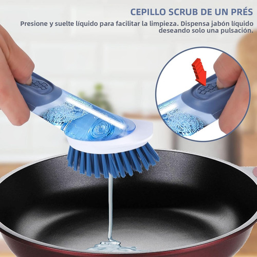 Cepillo De Limpieza Multiusos Con Dosificador