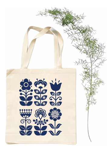 Bolsa/tote Bag Lienzo 100% Algodón. Flores Personalizada! 