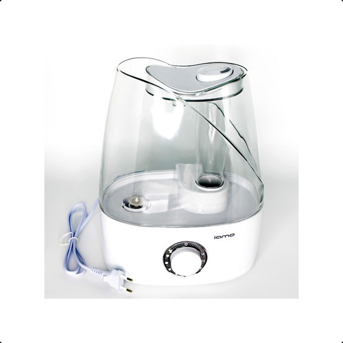 Humidificador de aire ultrasónico Iamo Bivolt, 4,5 l, 25 W, 14 horas, color transparente