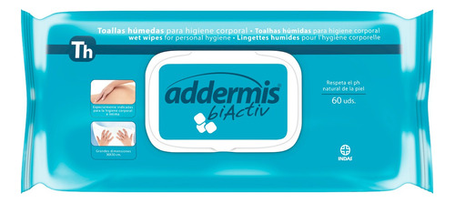 Addermis Toallas Humedas Higiene Personal Pack X 60 Unids