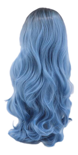 Peruca Feminina, Micro Encaracolada, Cabelo Comprido, Preto,