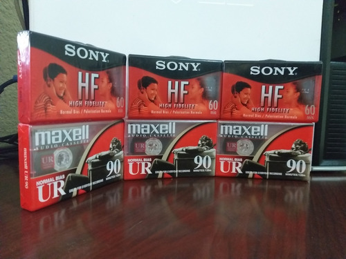 Lote De 6 Casetes De Audio, Maxell Y Sony (Usado)