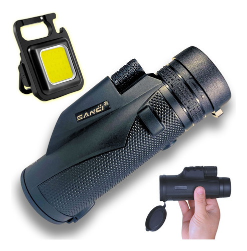 Monocular Telescopio 1000m 10x42 + Linterna Tactica Bolsillo