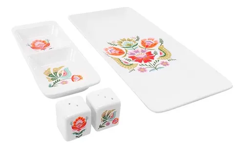 Set De Servicio Cer mica 4 Pzas Marca Crown Baccara Mod.kalo