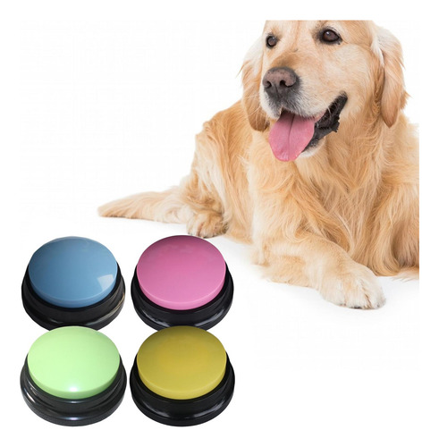 4 Piezas De Grabación De Sonido Botón Perro Juguete