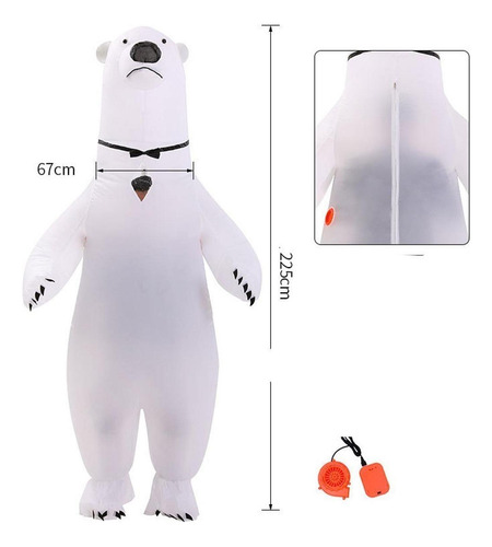 Traje Inflável Do Urso Traje De Halloween Cosplay Roupas
