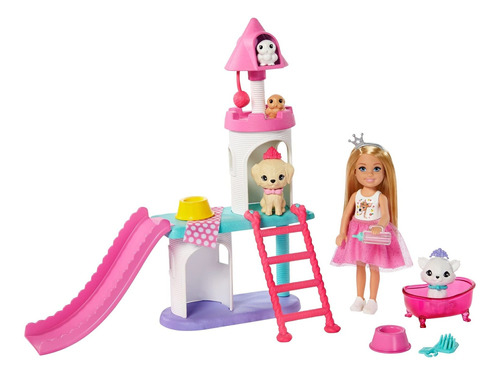 Barbie Princess Adventure Chelsea Pet Castle Playset, Con M.