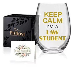 Keep Calm I'm A Law Student Copa De Vino Con Caja De Regalo,