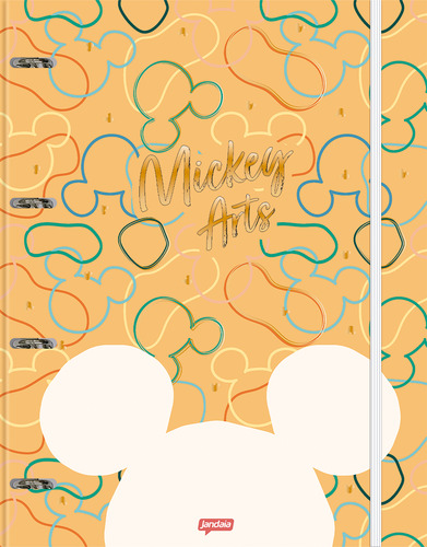Caderno Argolado 80 Folhas Mickey Arts - 1 Unidade Sortida