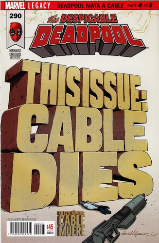 Comic Marvel México Despicable Deadpool # 290 Mata A Cable 