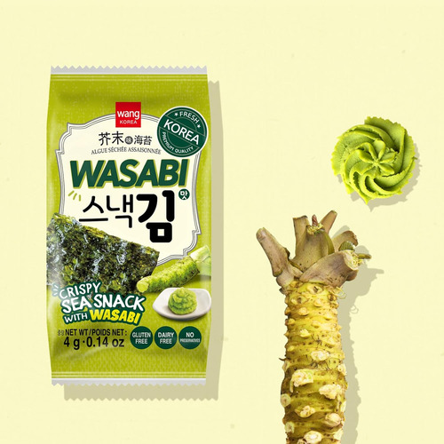 Snack Coreano De Algas, Kimchi Y Wasabi Wang