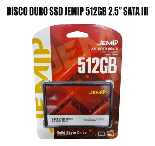 Disco Duro Ssd Jemip 512gb Sata Iii 2,5 