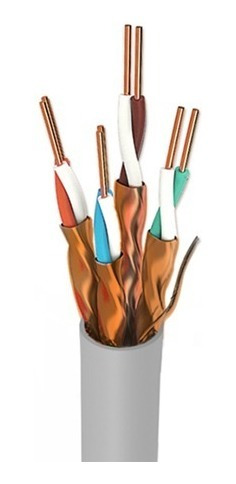 150 M Cable Red U-ftp Cat. 6a Frecuencia 500mhz Forro Gris