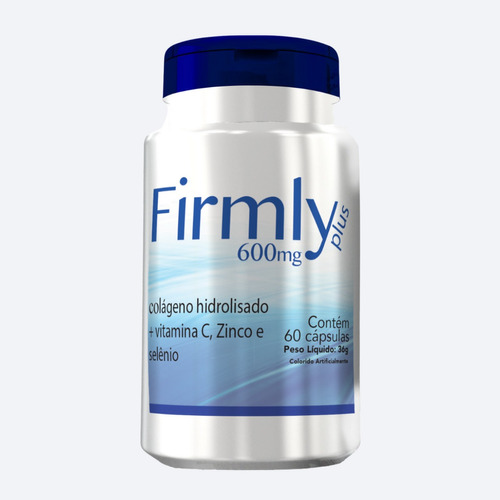 Colágeno Hidrolisado Firmly Plus - 60 Cáps 600mg - D'poan Sabor Sem Sabor